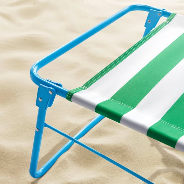 STRANDÖN Tumbona, blanco verde/azul