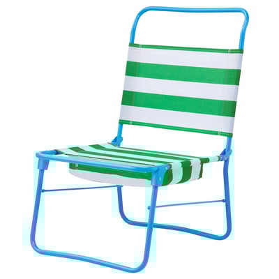 STRANDÖN Tumbona, blanco verde/azul
