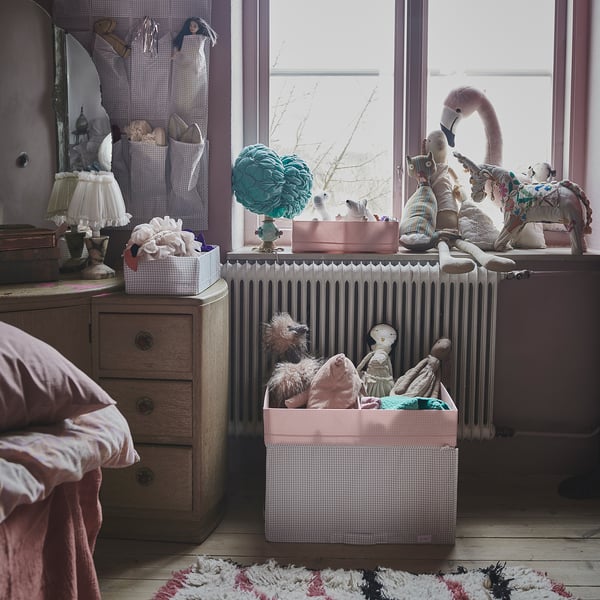 STUK Bolsa de almacenamiento, blanco/gris, 13 ½x20x11 "