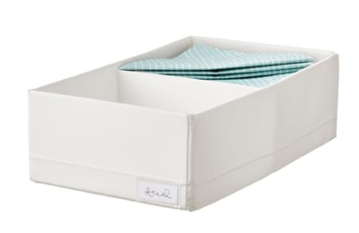 STUK Caja con compartimientos, blanco, 7 ¾x13 ½x4 "