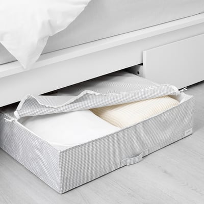 STUK Caja de almacenaje, blanco/gris, 28x20x7 "