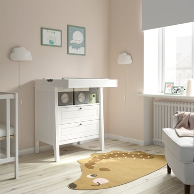 SUNDVIK Cambiador/cómoda, blanco