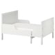 SUNDVIK Estructura cama ext+base tablillas, blanco, 38 1/4x74 3/4 "