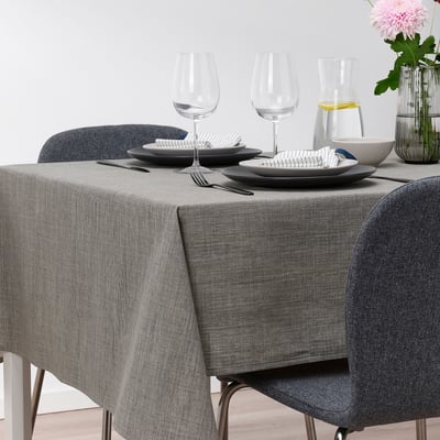 SVARTSENAP Mantel, gris, 57x94 "