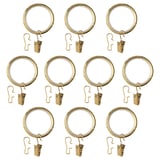 SYRLIG Anilla para cortina+clip/gancho, dorado, 1 1/2 "
