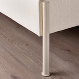 TÄLLÅSEN Base de cama tapizada, Kulsta beige claro/Luröy, Tamaño queen