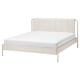 TÄLLÅSEN Base de cama tapizada, Kulsta beige claro, Tamaño King