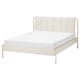 TÄLLÅSEN Base de cama tapizada, Kulsta beige claro, Tamaño queen