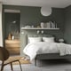 TÄLLÅSEN Base de cama tapizada, Kulsta gris-verde/Luröy, Tamaño full