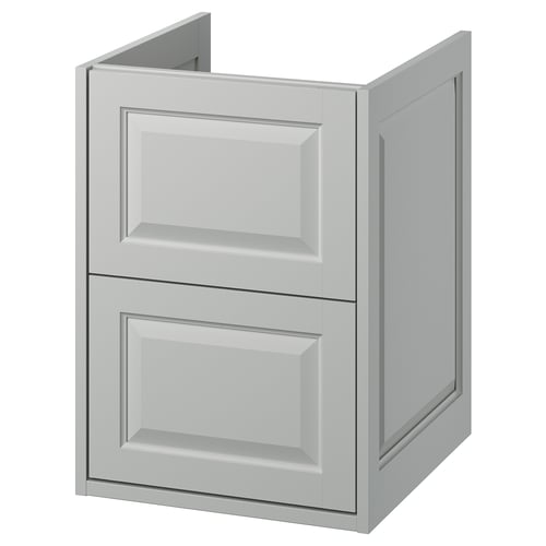 TÄNNFORSEN Mueble para baño+cajones, gris claro, 18x21x25 1/8 "