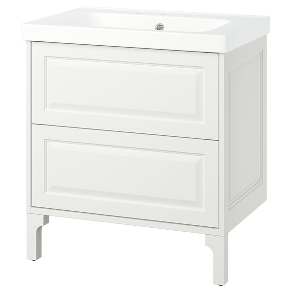 TÄNNFORSEN / ORRSJÖN Tocador de baño+cajones, blanco, 31x21 3/4x34 5/8 "