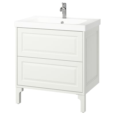 TÄNNFORSEN / ORRSJÖN Tocador de baño+lavamanos+grifo, blanco, 31x21 3/4x34 5/8 "