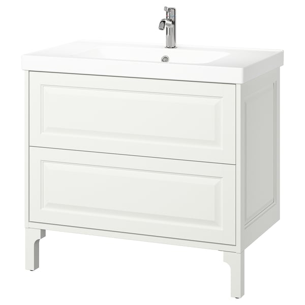 TÄNNFORSEN / ORRSJÖN Tocador de baño+lavamanos+grifo, blanco, 37x21 3/4x34 5/8 "