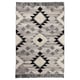 TANNISBY Alfombra de tejido liso, hecho a mano/gris negro, 5 ' 3 "x7 ' 7 "