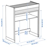 TITTEBO Gabinete+puerta de persiana, negro, 24 "
