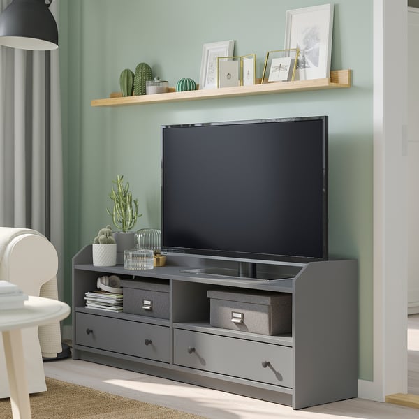 TJOG Caja de almacenamiento+tapa, gris oscuro, 9 ¾x14 ¼x6 "