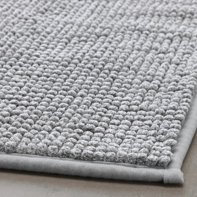 TOFTBO Alfombra de baño, blanco grisáceo/mezcla, 20x31 "
