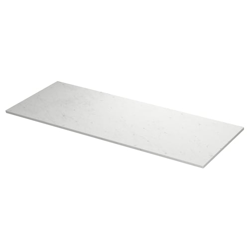 TOLKEN Barra de baño, blanco efecto de mármol/tablero laminado, 67x21 1/2 "