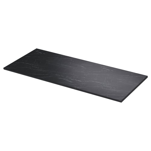 TOLKEN Barra de baño, negro efecto de mármol/tablero laminado, 61x21 1/2 "