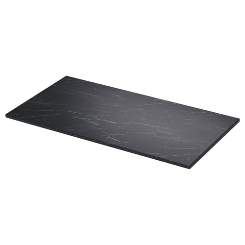 TOLKEN Barra de baño, negro efecto de mármol/tablero laminado, 49x21 1/2 "