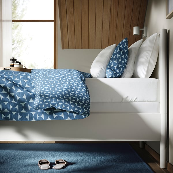 TONSTAD Base de cama, color hueso/Lyngör blanco, Tamaño twin