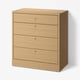 TONSTAD Gavetero de 4 cajones, chapa de roble, 32 1/4x18 1/2x35 3/8 "