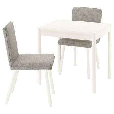 TONSTAD / TONSTAD Mesa y 2 sillas, color hueso/Viarp beige/marrón color hueso, 31 1/2/47 1/4x27 1/2 "