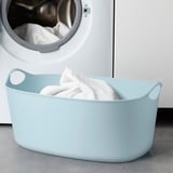 TORKIS Cesto para ropa sucia flex, int/ext, azul pálido, 9 gal