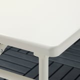 TORPARÖ Mesa, exterior, blanco/plegable, 51 1/8x29 1/8 "