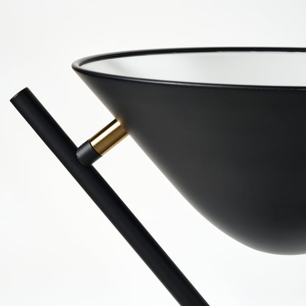 TRÅDNATE Lámpara de piso/lectura, negro, 71 "