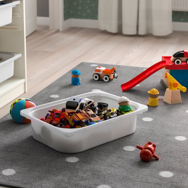 TROFAST Caja de almacenaje, blanco, 16 ½x11 ¾x4 "