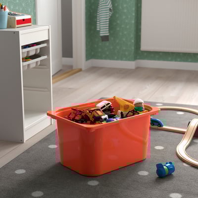 TROFAST Caja de almacenaje, naranja, 16 ½x11 ¾x9 "