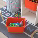 TROFAST Combinación almacenamiento+cajas, blanco/naranja, 18 1/8x11 3/4x57 1/8 "