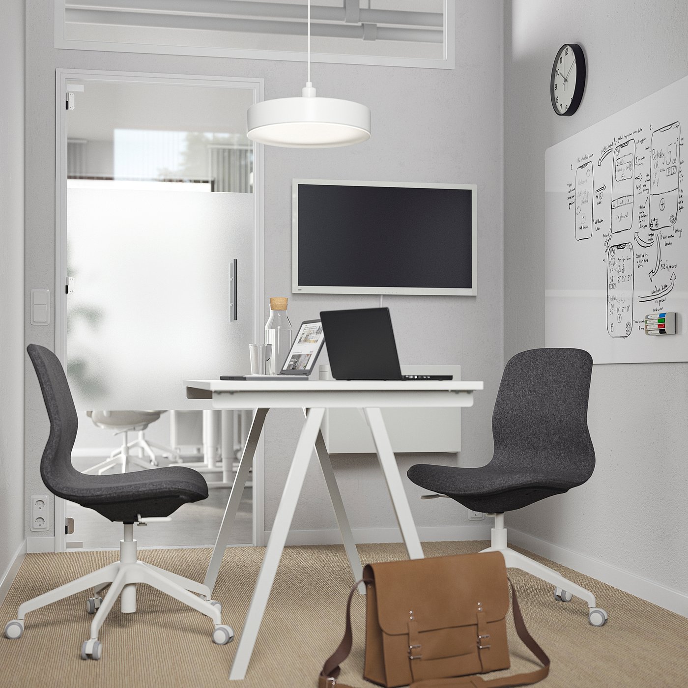TROTTEN escritorio, blanco, 471/4x271/2