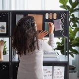 TROTTEN Gabinete+puertas corredizas/tablero, antracita, 31 1/2x70 7/8 "