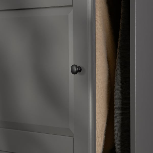 TYSSEDAL Puerta con bisagras, gris oscuro, 19 1/2x90 3/8 "