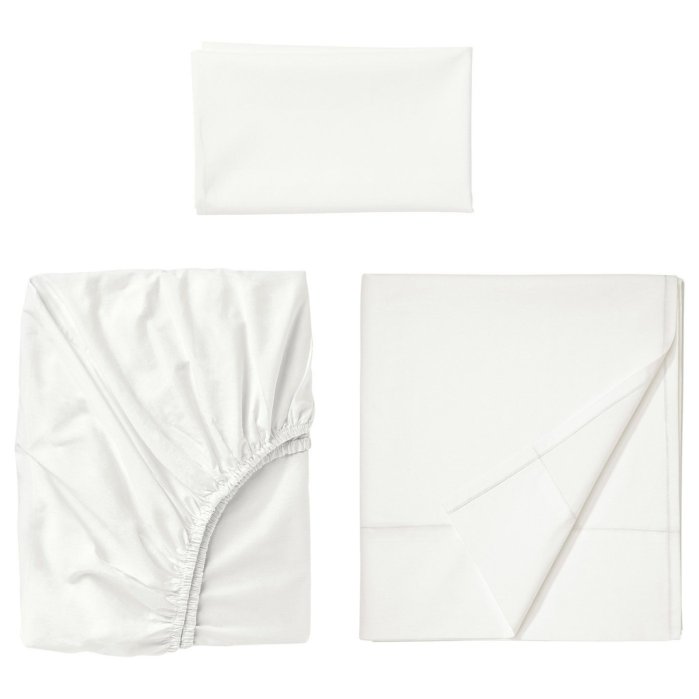 ULLVIDE Juego de sábanas, blanco, Tamaño twin