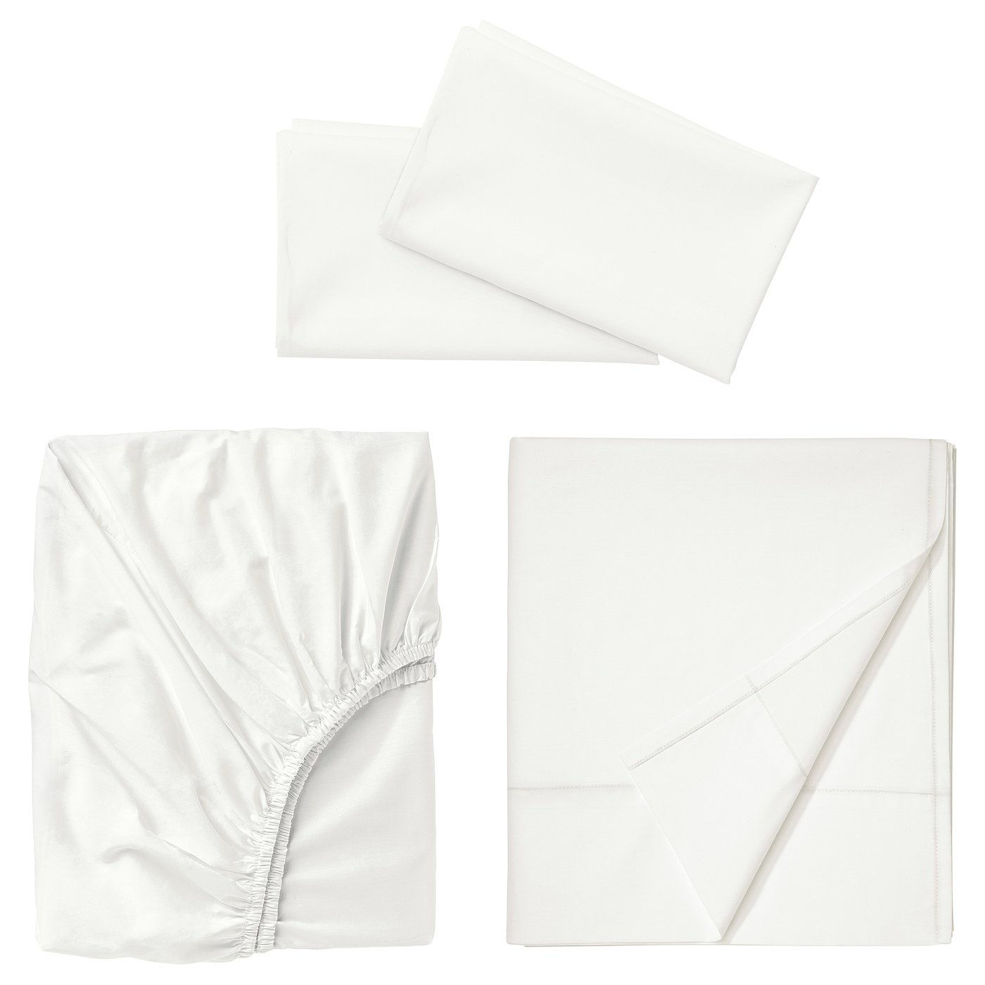 ULLVIDE Juego de sábanas, blanco, Tamaño full/doble