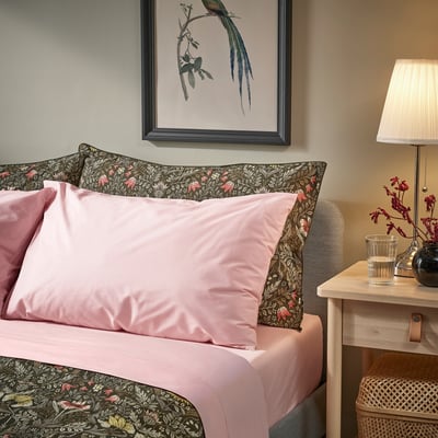 ULLVIDE Sábana encimera, rosado claro, Tamaño full/doble