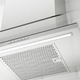UNDANTAG Campana extractora de pared, acero inoxidable/vidrio