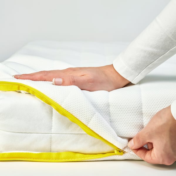 UNDERLIG Colchón espuma cama jóvenes, blanco, 27 1/2x63 "