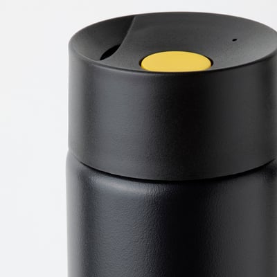 UNDERSÖKA Taza de viaje térmica, negro, 14 oz