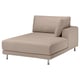 UPPÅKRA Funda chaise longue, derecha, Samsala beige grisáceo
