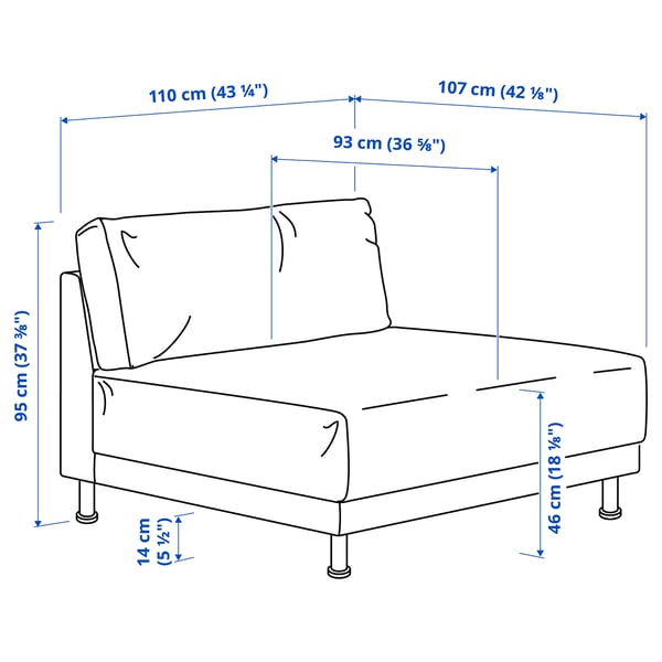 UPPÅKRA Módulo de 1.5 plazas, Johanneshov marrón-beige