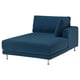 UPPÅKRA Módulo de chaise longue, con reposabrazos derecha/Samsala azul oscuro