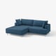 UPPÅKRA Módulo seccional, 3 plazas, con chaise longue iqzda/Samsala azul oscuro