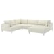 UPPÅKRA Sofá con forma de U, 4-5 plazas, con chaise longue, drcha/Axvall color hueso