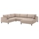 UPPÅKRA Sofá con forma de U, 4-5 plazas, con chaise longue, drcha/Samsala beige grisáceo