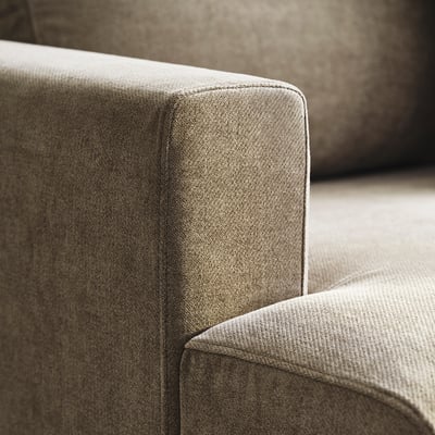 UPPÅKRA Sofá esquinero modular, 3 plazas, Johanneshov marrón-beige