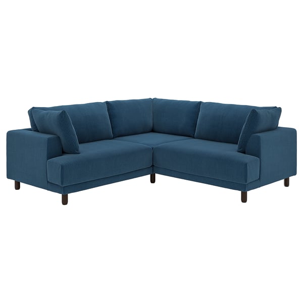 UPPÅKRA Sofá esquinero modular, 3 plazas, Samsala azul oscuro